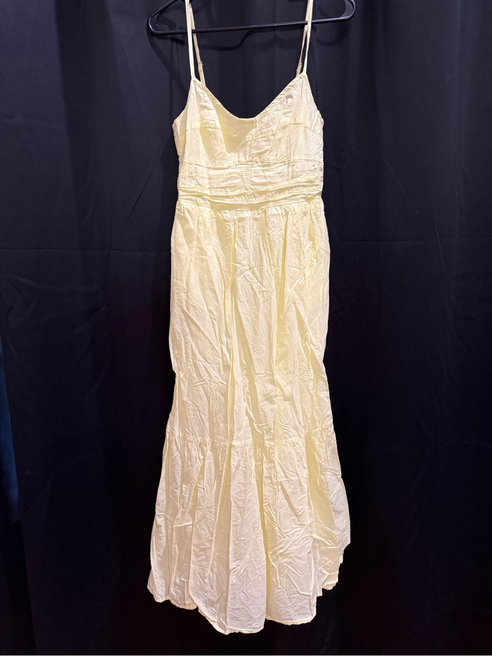 Universal Thread Light Yellow Spaghetti-Strap Maxi Dress